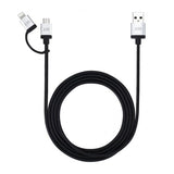 Just Mobile Kabel AluCable Duo USB-A/Micro-USB/Lightning 1,5m