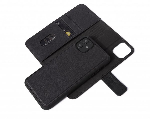 Decoded iPhone 11/Xr Cover Aftageligt Cover Ægte Læder Sort