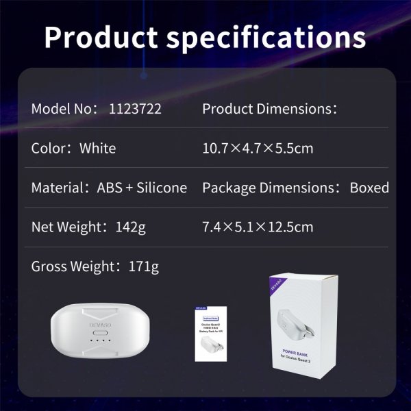 Devaso PlayStation 5 Controller Powerbank 6000 mAh