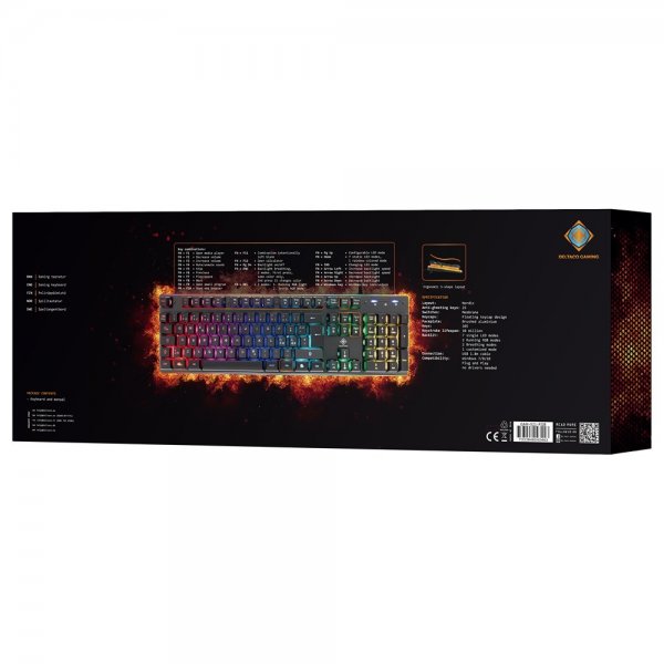 Deltaco Gaming DK220 Gaming Tastatur Membran RGB Sort