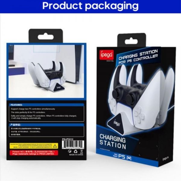 Ipega dobbelt opladningsdock til PS5-controller