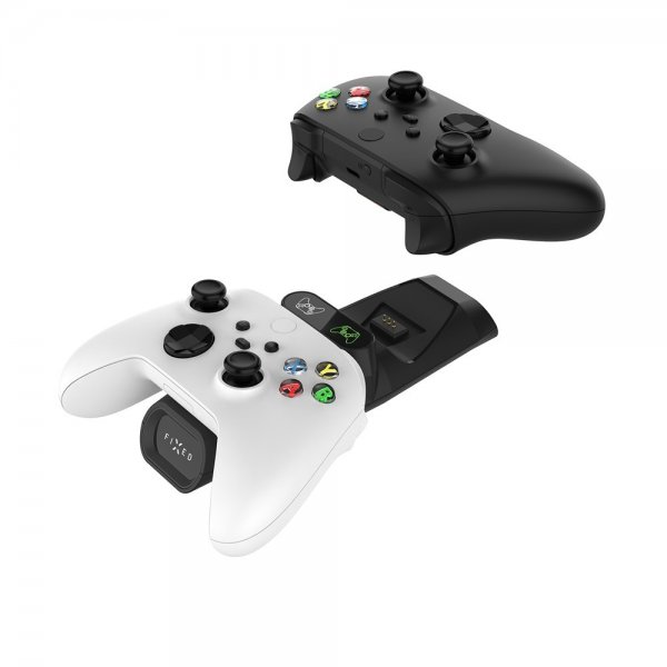 Fast Dobbelt Opladningsdock til Xbox Series S, X og One Controllere Sort