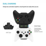 Fast Dobbelt Opladningsdock til Xbox Series S, X og One Controllere Sort