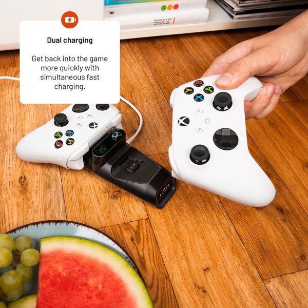 Fast Dobbelt Opladningsdock til Xbox Series S, X og One Controllere Sort