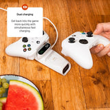 Fast Dobbelt Opladningsdocke til Xbox Series S, X og One Controllere Hvid