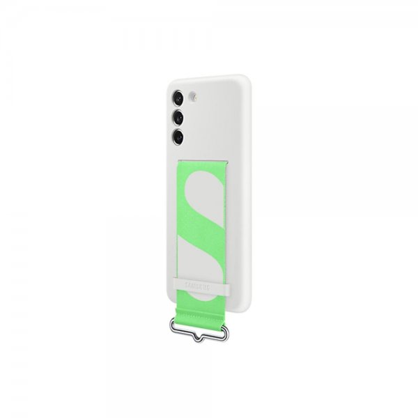 Samsung Original Galaxy S21 FE Cover Silikone Cover med Rem Hvid