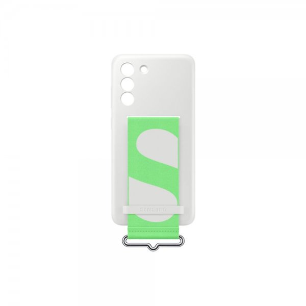 Samsung Original Galaxy S21 FE Cover Silikone Cover med Rem Hvid
