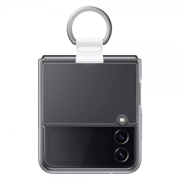 Samsung Original Galaxy Z Flip 4 Cover Clear Cover med Ring Transparent