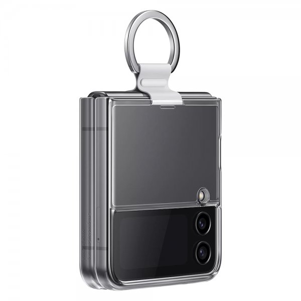 Samsung Original Galaxy Z Flip 4 Cover Clear Cover med Ring Transparent