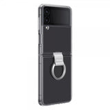 Samsung Original Galaxy Z Flip 4 Cover Clear Cover med Ring Transparent