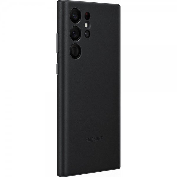 Samsung Original Galaxy S22 Ultra Cover i læder, sort