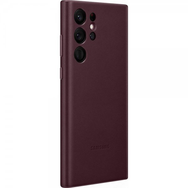 Samsung Original Galaxy S22 Ultra Cover i læder, bordeaux