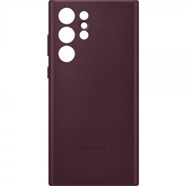 Samsung Original Galaxy S22 Ultra Cover i læder, bordeaux