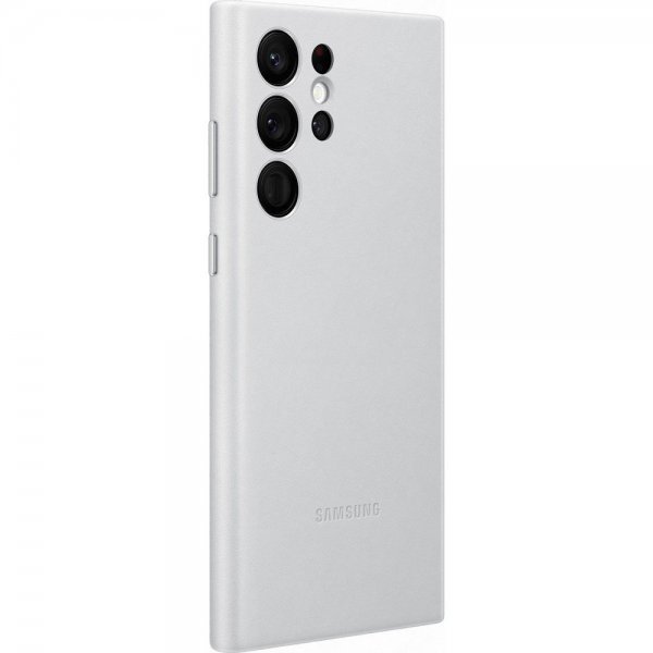 Samsung Original Galaxy S22 Ultra Cover Læder Light Gray