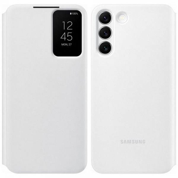 Samsung Original Galaxy S22 Cover Smart Clear View Cover Hvid