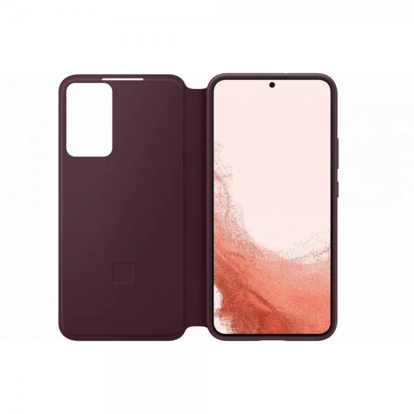 Samsung Original Galaxy S22 Plus Cover Smart Clear View Cover Burgundy