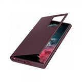Samsung Original Galaxy S22 Ultra Cover Smart Clear View Cover Burgundy
