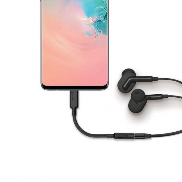 ALOGIC Elements Pro 10 cm USB-C til 3,5 mm lydadapter Sort