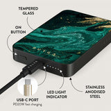 Burga Powerbank MagSafe 5000 mAh Emerald Pool Metalgrå