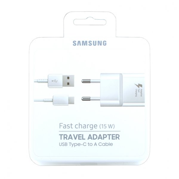 Samsung EP-TA20EWE Oplader + USB Type-C Kabel 1.2m Hvid
