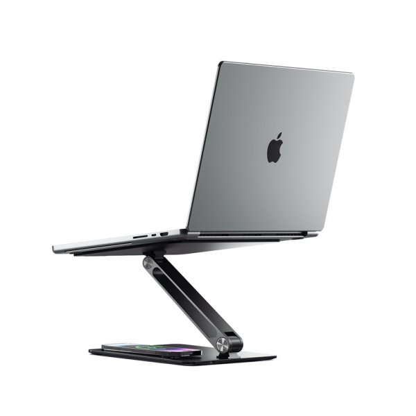 ALOGIC Elite Power Laptopstander med Trådløs Oplader Sort