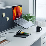 ALOGIC Elite Power Laptopstander med Trådløs Oplader Sort