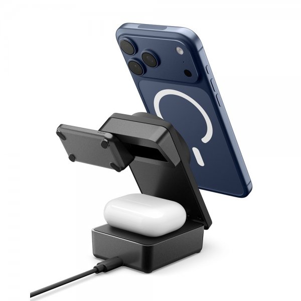 Spigen Essential 3-i-1 Foldbar Ladestation MagSafe Qi2 25W