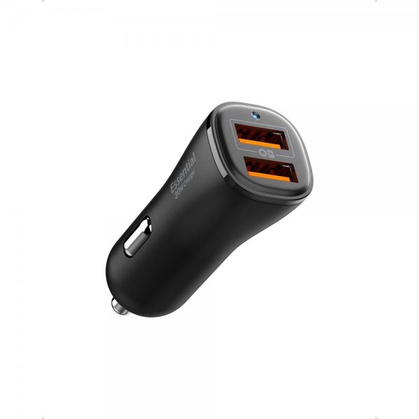 Spigen Essential Billader 30W 2xUSB-A Sort