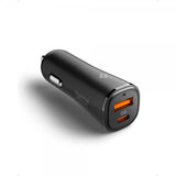 Spigen Essential Biloplader 48W 1xUSB-C 1xUSB-A Sort