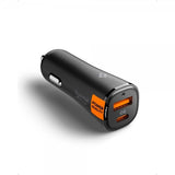 Spigen Essential Biloplader 48W 1xUSB-C 1xUSB-A Sort
