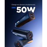 Spigen Essential Billader 50W 2xUSB-C Sort