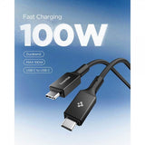 Spigen Essential Kabel Fabric USB-C/USB-C 100W 1.5m Sort