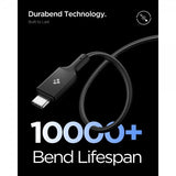 Spigen Essential Kabel Fabric USB-C/USB-C 100W 1.5m Sort