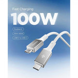 Spigen Essential Kabel Fabric USB-C/USB-C 100W 1.5m Hvid