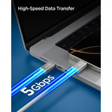 Spigen Essential Kabel Fabric USB-C/USB-C 100W 1.5m Hvid