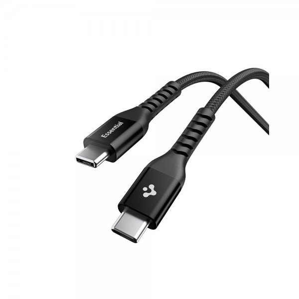 Spigen Essential Kabel Fabric USB-C/USB-C 100W 1m Sort