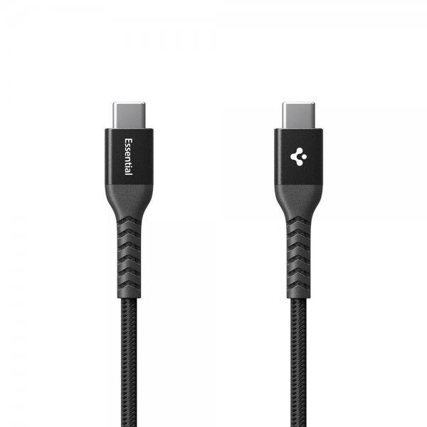 Spigen Essential Kabel Fabric USB-C/USB-C 100W 1m Sort