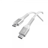 Spigen Essential Kabel Fabric USB-C/USB-C 100W 1m Hvid