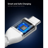 Spigen Essential Kabel Fabric USB-C/USB-C 100W 1m Hvid