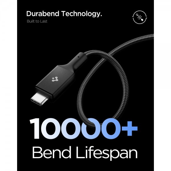 Spigen Essential Kabel Fabric USB-C/USB-C 240W 1.5m Sort