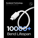 Spigen Essential Kabel USB-A til USB-C 60W 1m Hvid