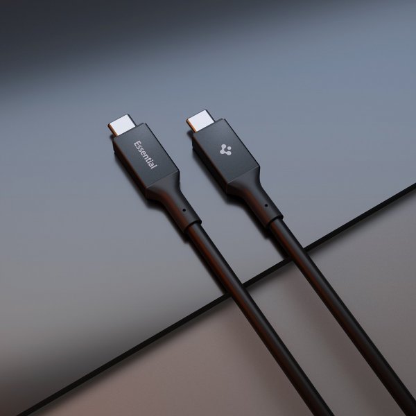 Spigen Essential Kabel USB-C til USB-C 100W 1m Sort