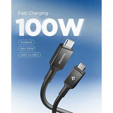 Spigen Essential USB-C til USB-C 100W 2m Sort