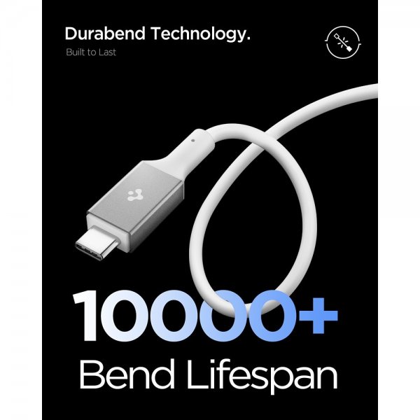 Spigen Essential USB-C til USB-C 240W 1.2m Hvid