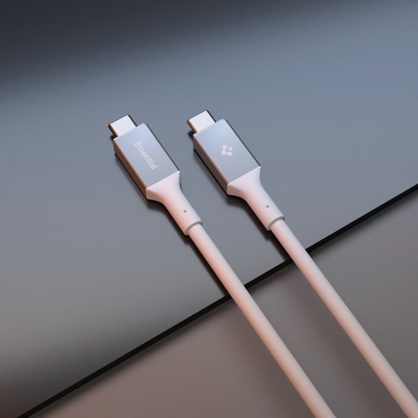 Spigen Essential USB-C til USB-C 240W 1.2m Hvid
