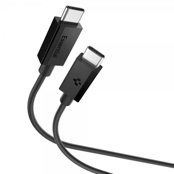 Spigen Essential Kabel USB-C til USB-C 60W 2m Sort