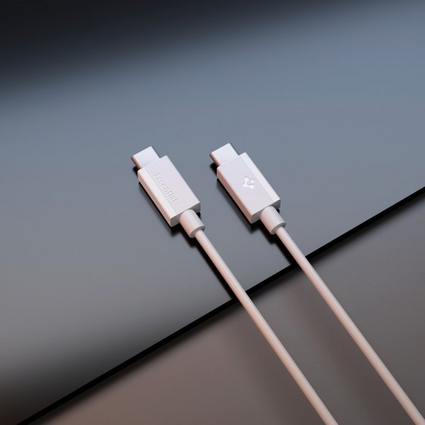 Spigen Essential USB-C til USB-C Kabel 60W 2m Hvid