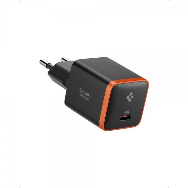 Spigen Essential Oplader 30W USB-C Orange/Sort