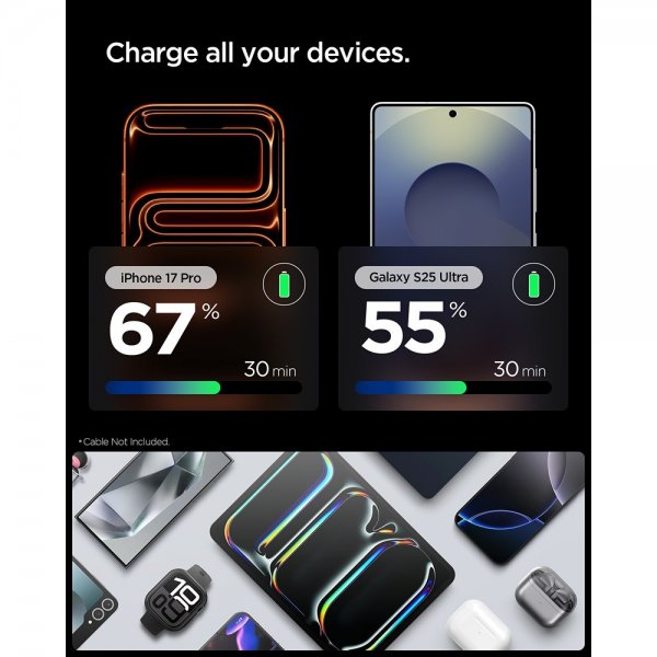 Spigen Essential Oplader 30W USB-C Sort