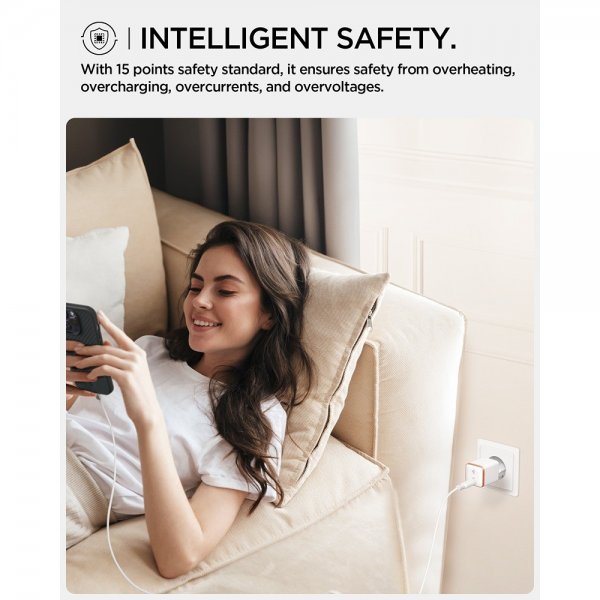 Spigen Essential Oplader 30W USB-C Hvid